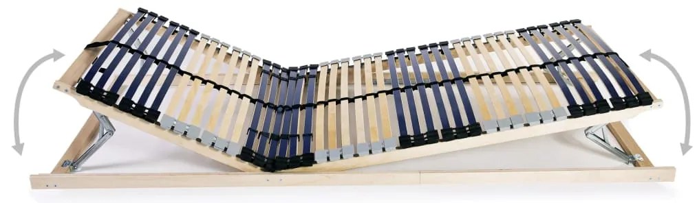 Estrados de ripas 2 pcs com 42 ripas 7 zonas 80x200 cm
