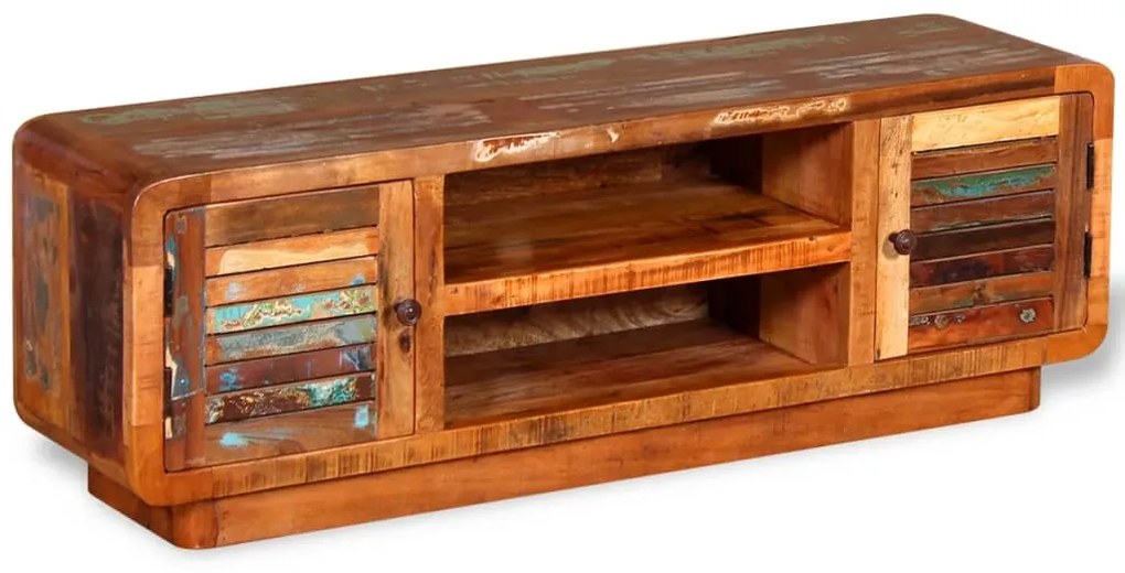 Móvel de TV 120x30x40 cm madeira recuperada maciça