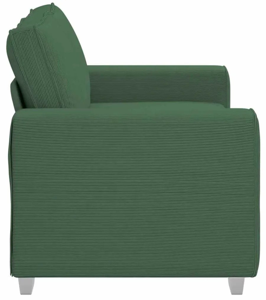 Sofá-luvas 120 cm tecido corduroy verde selva