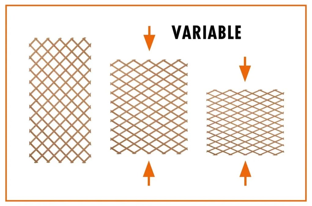 Nature Treliça de jardim 50x150 cm madeira natural