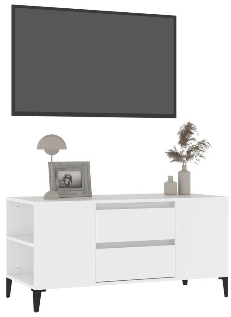 Móvel de TV 102x44,5x50 cm derivados de madeira branco