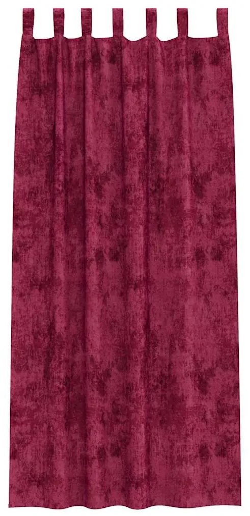 Cortinas de Veludo 2 peças com Ilhós Vermelho Vinho 245x140 cm