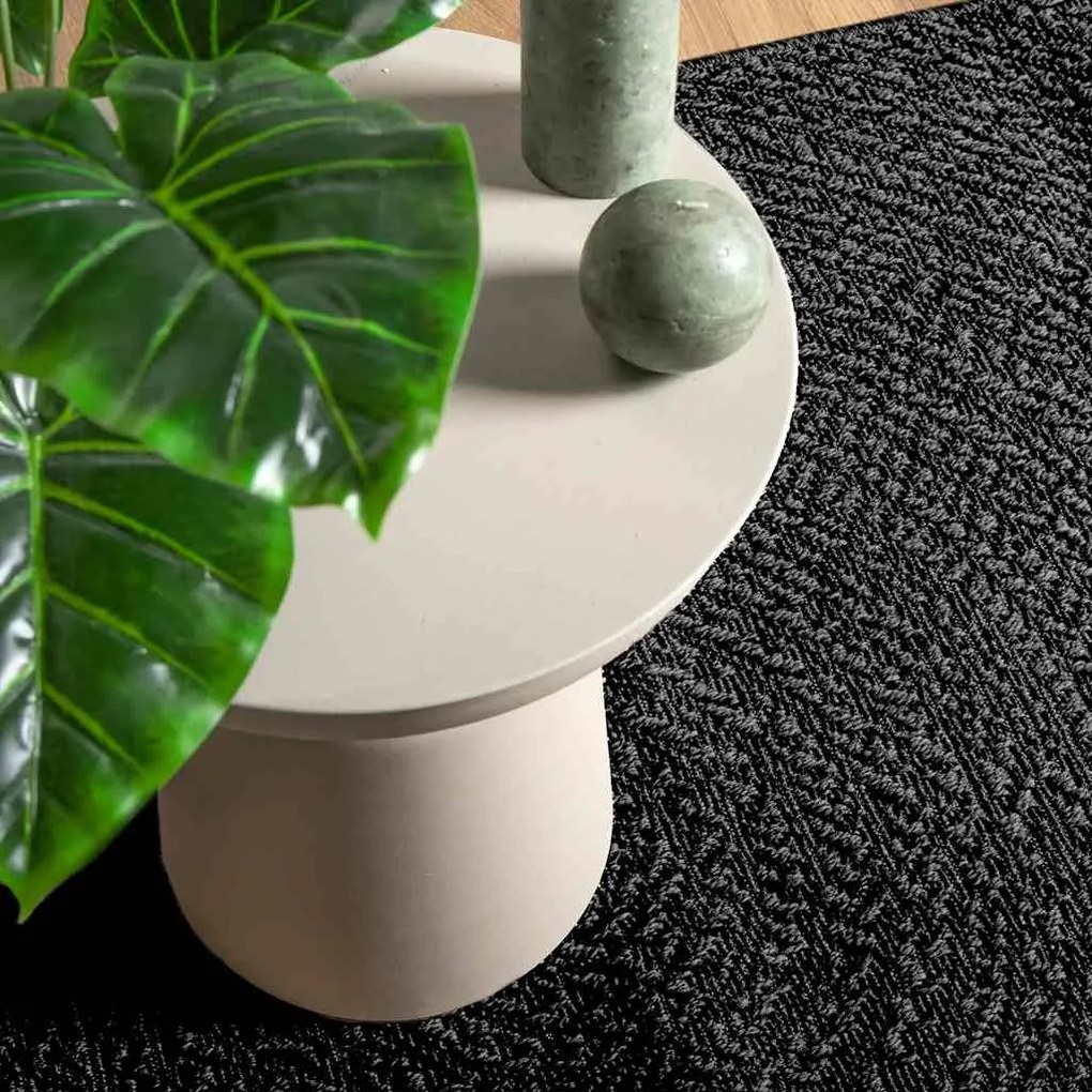 Tapete ZIZUR antracite 200x200 cm aspeto juta interior exterior