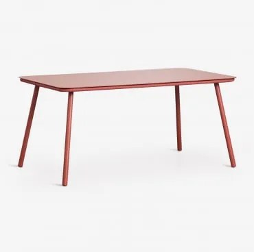 Mesa De Jardim Retangular 160x90 Cm Em Vidro Arhiza Terracota - Sklum