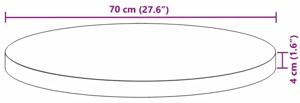 Tampo de mesa redondo Ø70x4 cm madeira de acácia maciça