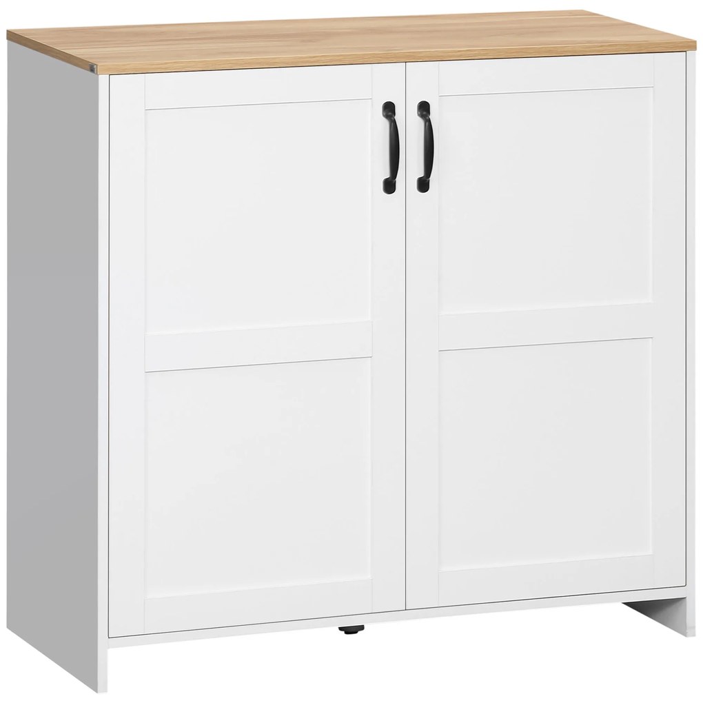 HOMCOM Móvel de Armazenamento Buffet Cozinha com 2 Portas e 2 Prateleiras Ajustáveis 90x39,5x88 cm | Aosom Portugal