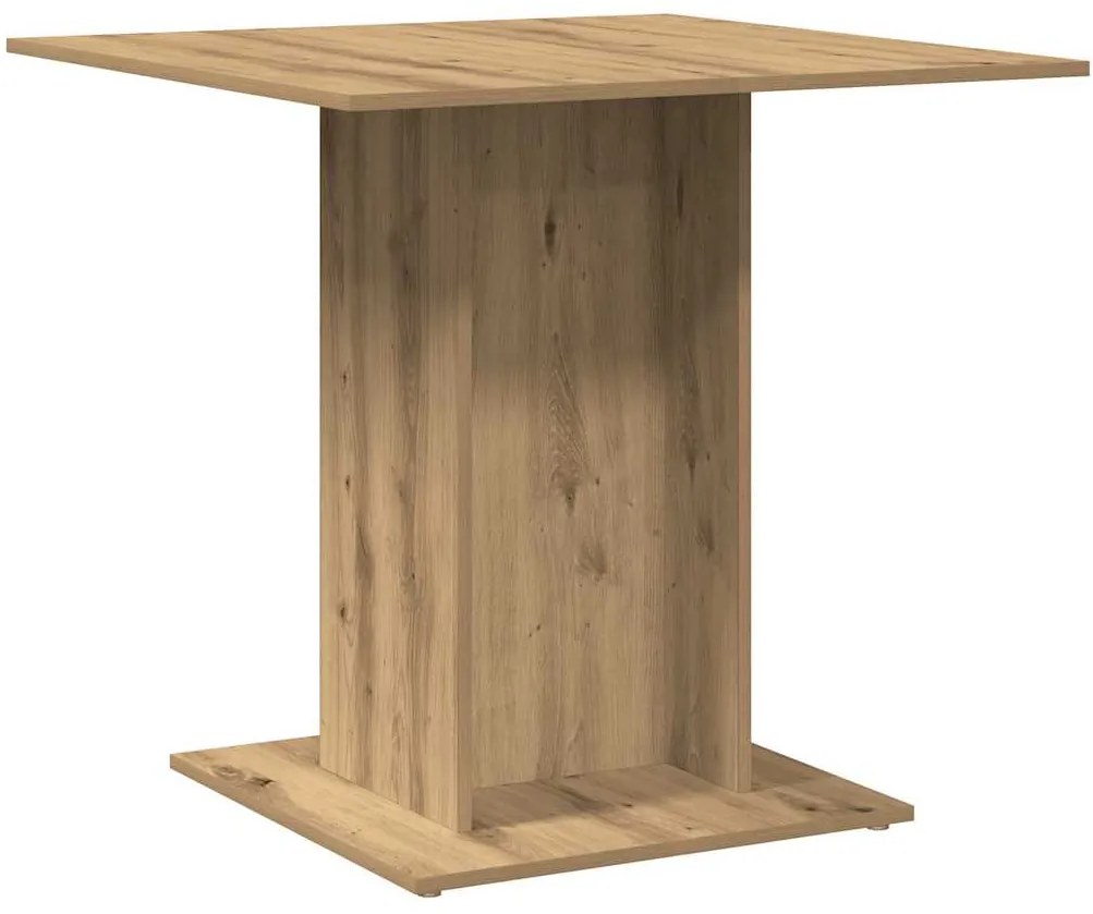 Mesa de jantar 80x80x75 cm derivados madeira carvalho artisiano
