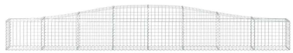 Cestos gabião arqueados 2 pcs 400x30x40/60 cm ferro galvanizado