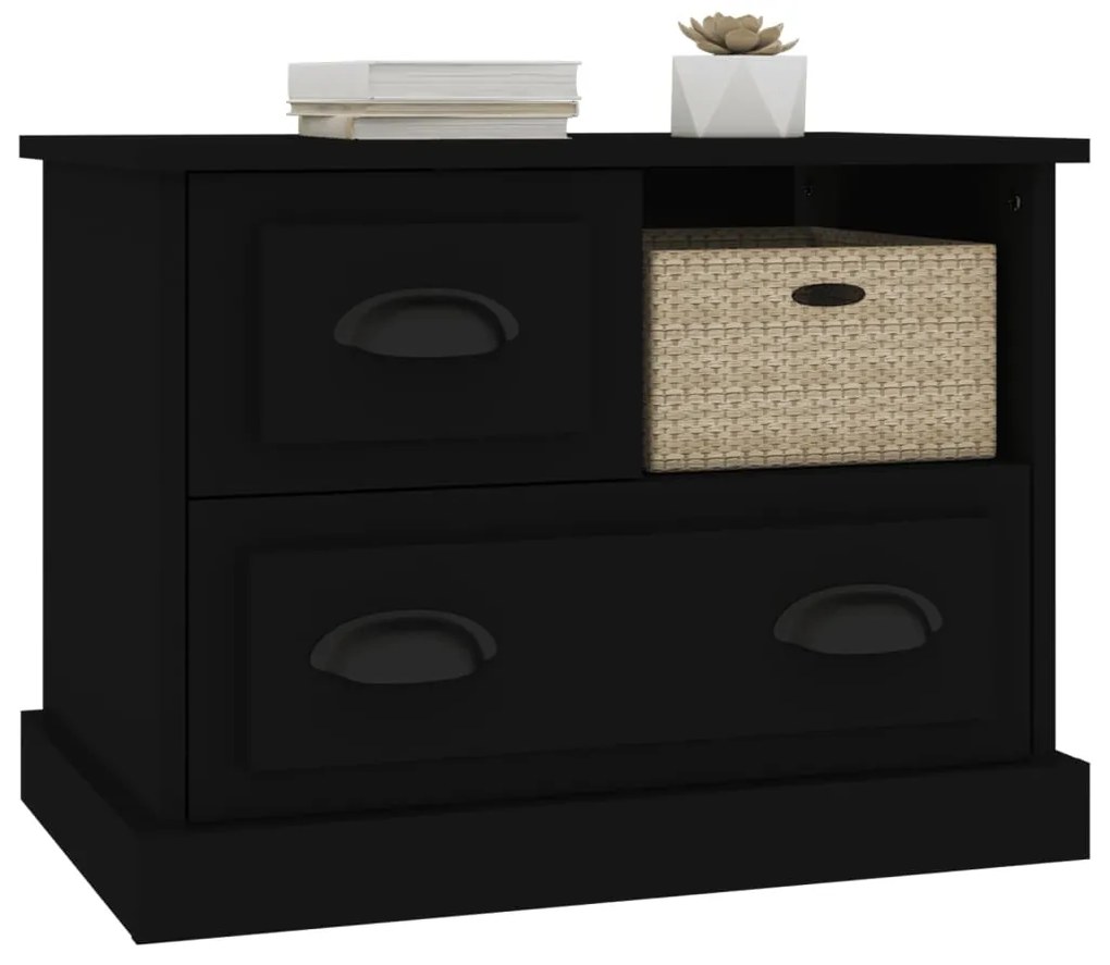 Mesa de cabeceira 60x39x45 cm preto