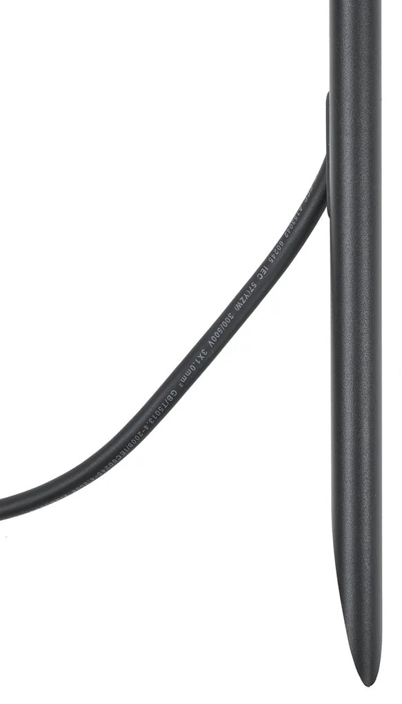 Foco de jardim preto 40cm incl. LED ajustável IP65 incl. cabo e ficha - Carl Moderno