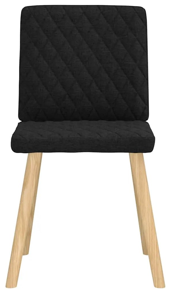 Cadeiras de jantar 4 pcs tecido preto