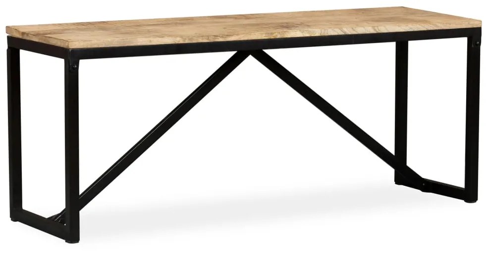 Banco em madeira de mangueira maciça 110x35x45 cm