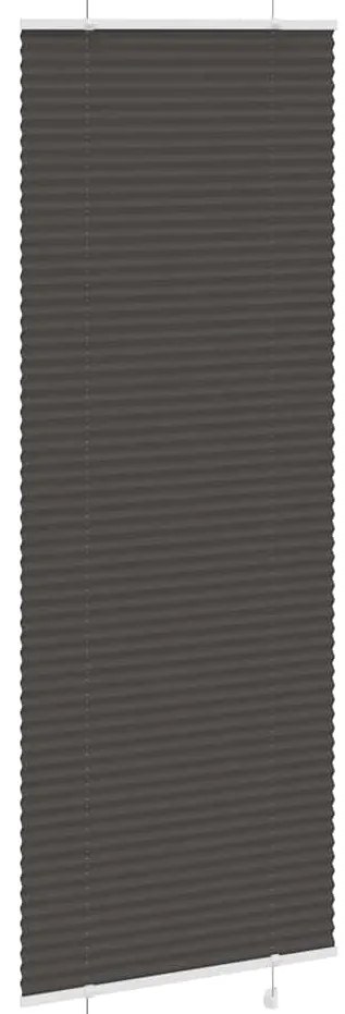 Preto Plissada Cega 75x200 cm Largura Tecido 74,4 cm Poliéster
