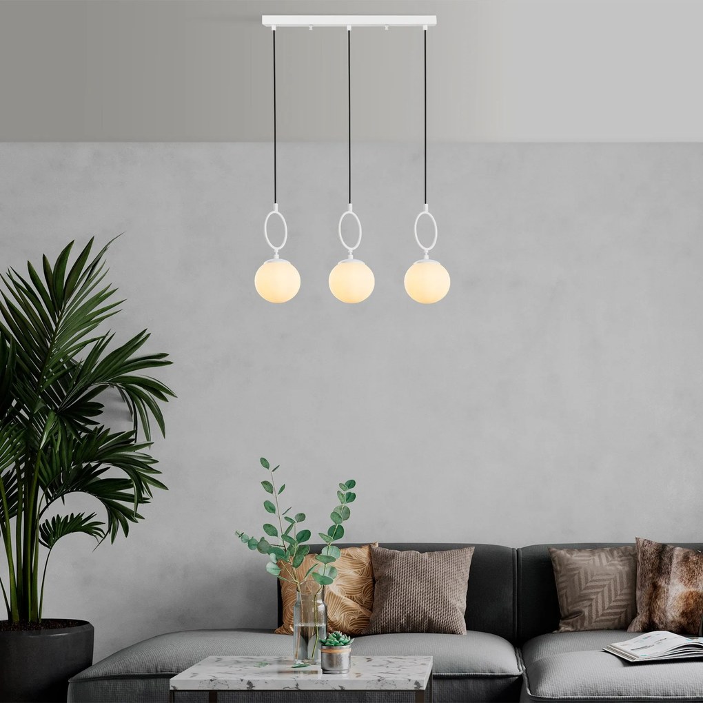 Candeeiro de Teto Ring – Branco – 75 cm x 185 cm