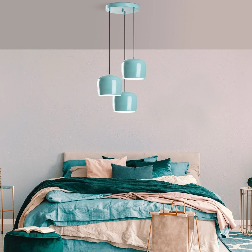 Chandelier Yozgat – Turquesa – Diâmetro 45 cm