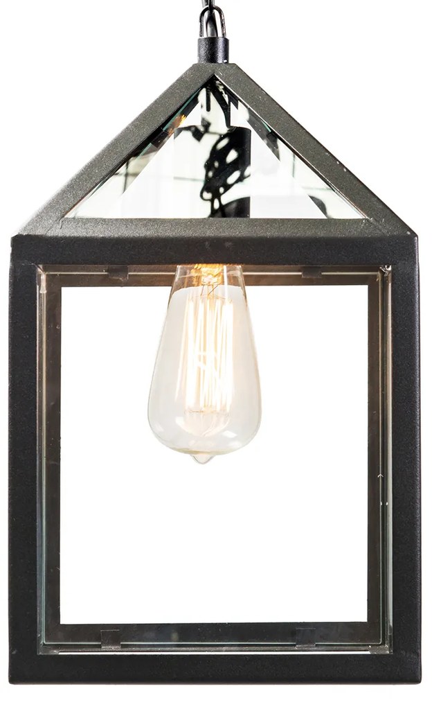 Candeeiro de suspensão industrial para exterior preto IP23 - Amsterdam Moderno,Rústico