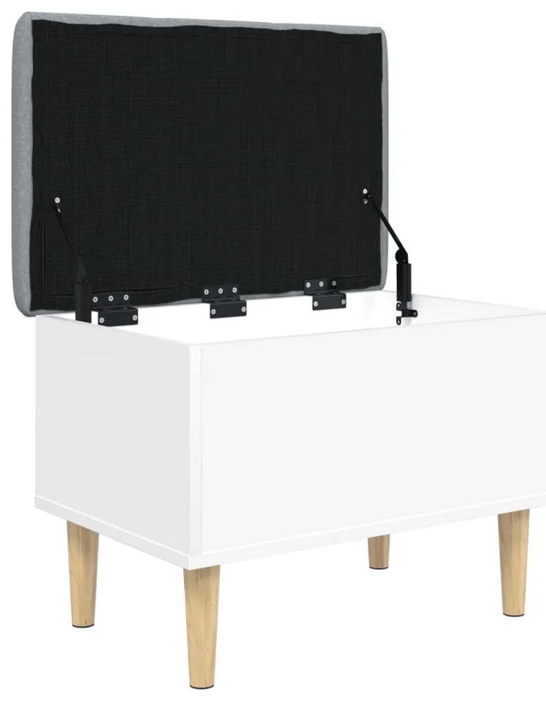 Banco de arrumação 62x42x46 cm derivados de madeira branco