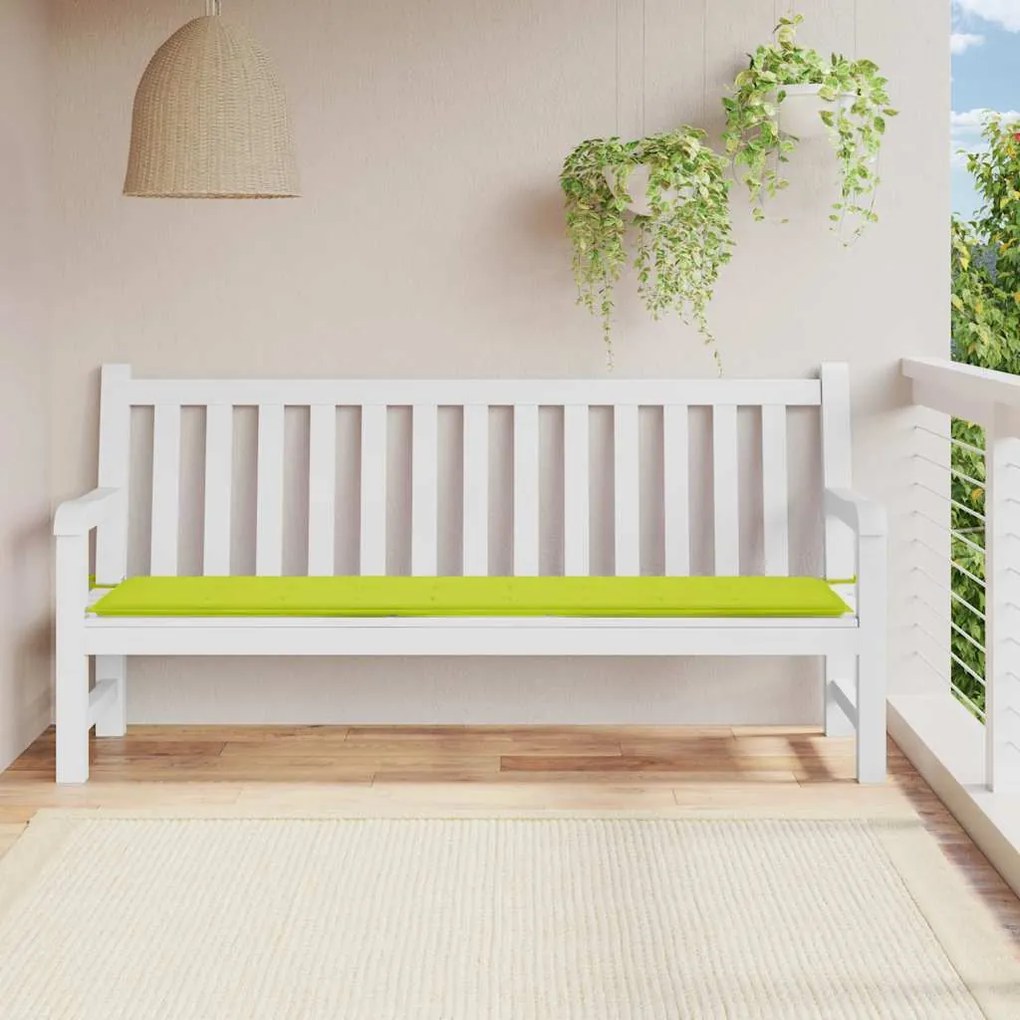 Almofadão p/ banco de jardim 200x50x4 cm tecido verde brilhante