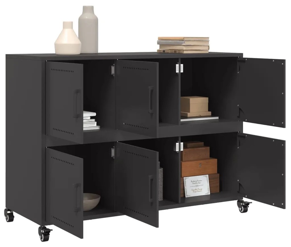 Aparador 100,5x39x72 cm aço preto