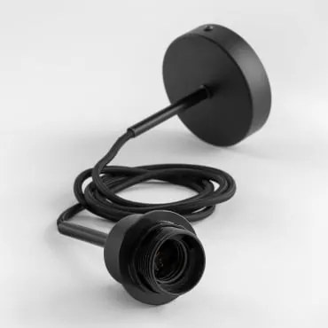 Cabo Para Candeeiro De Teto Em Polietileno Hannon Preto - Sklum