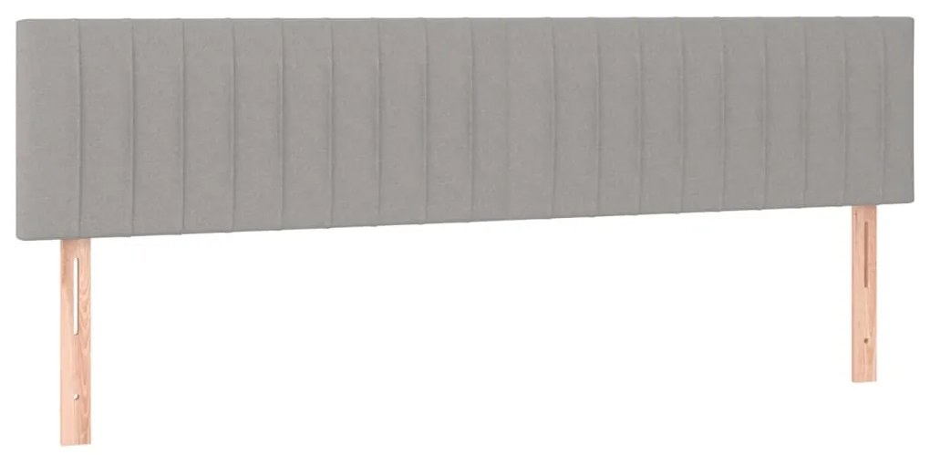Cama boxspring com colchão 120x190 cm tecido cinzento-claro
