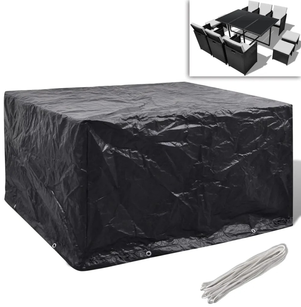 vidaXL Capa para mobiliário de jardim com 8 ilhós 172x113x73 cm
