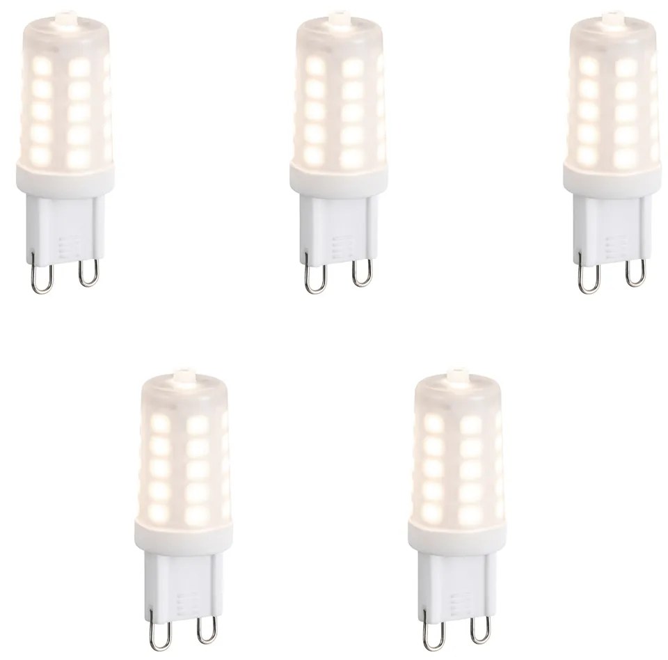 Conjunto de 5 lâmpadas LED reguláveis G9 3 passos opal 3W 250lm 2700K