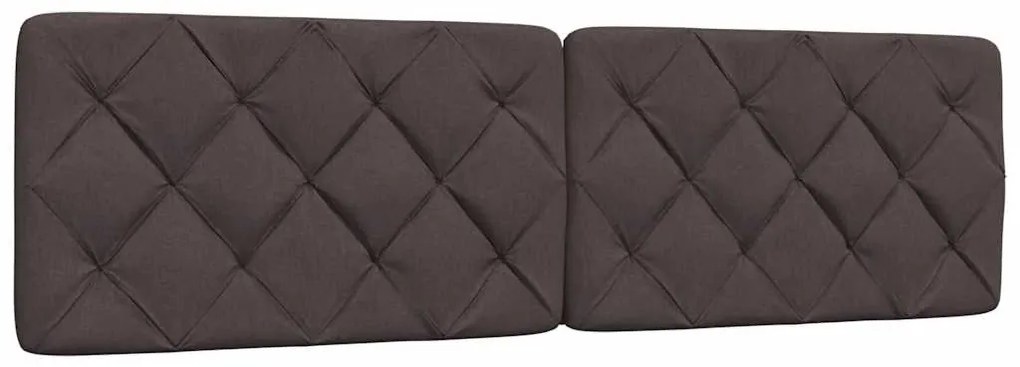 vidaXL Almofadão de cabeceira 180 cm tecido castanho-escuro