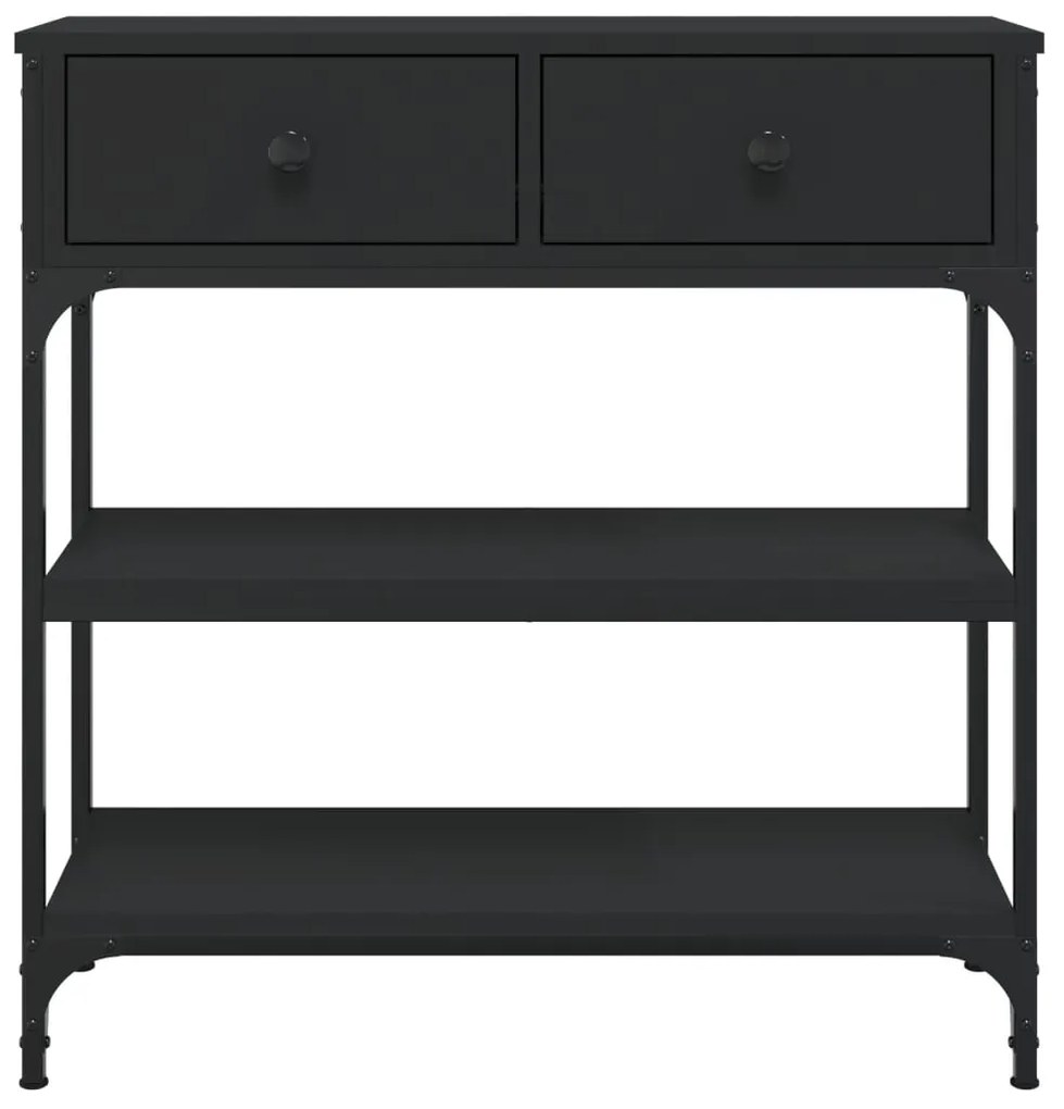 Mesa consola 72,5x25x75 cm derivados de madeira preto