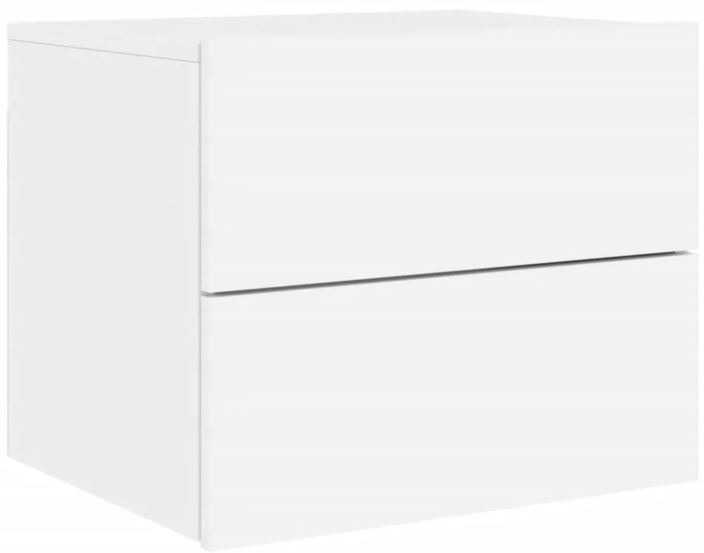 Mesa de cabeceira de parede com luzes LED branco