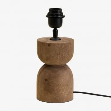 Base Para Lâmpada De Mesa Diniz Madeira De Manga & ↑15 Cm - Sklum