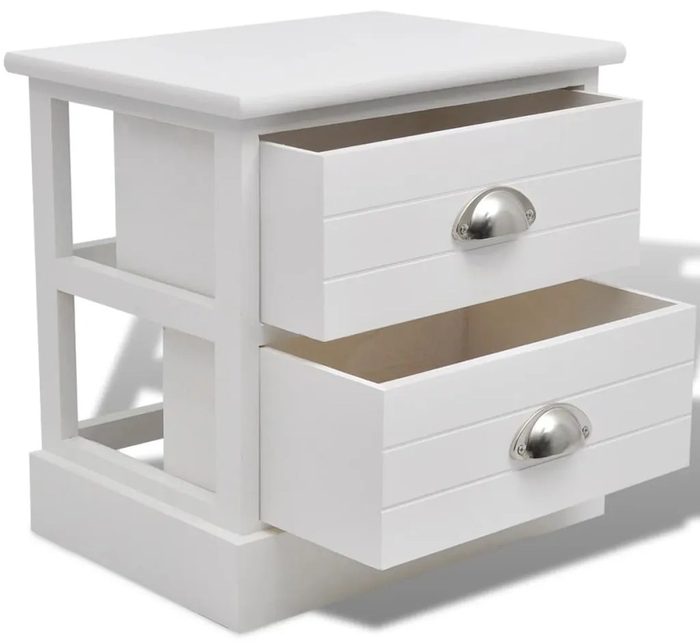 Mesa de cabeceira estilo francês branco