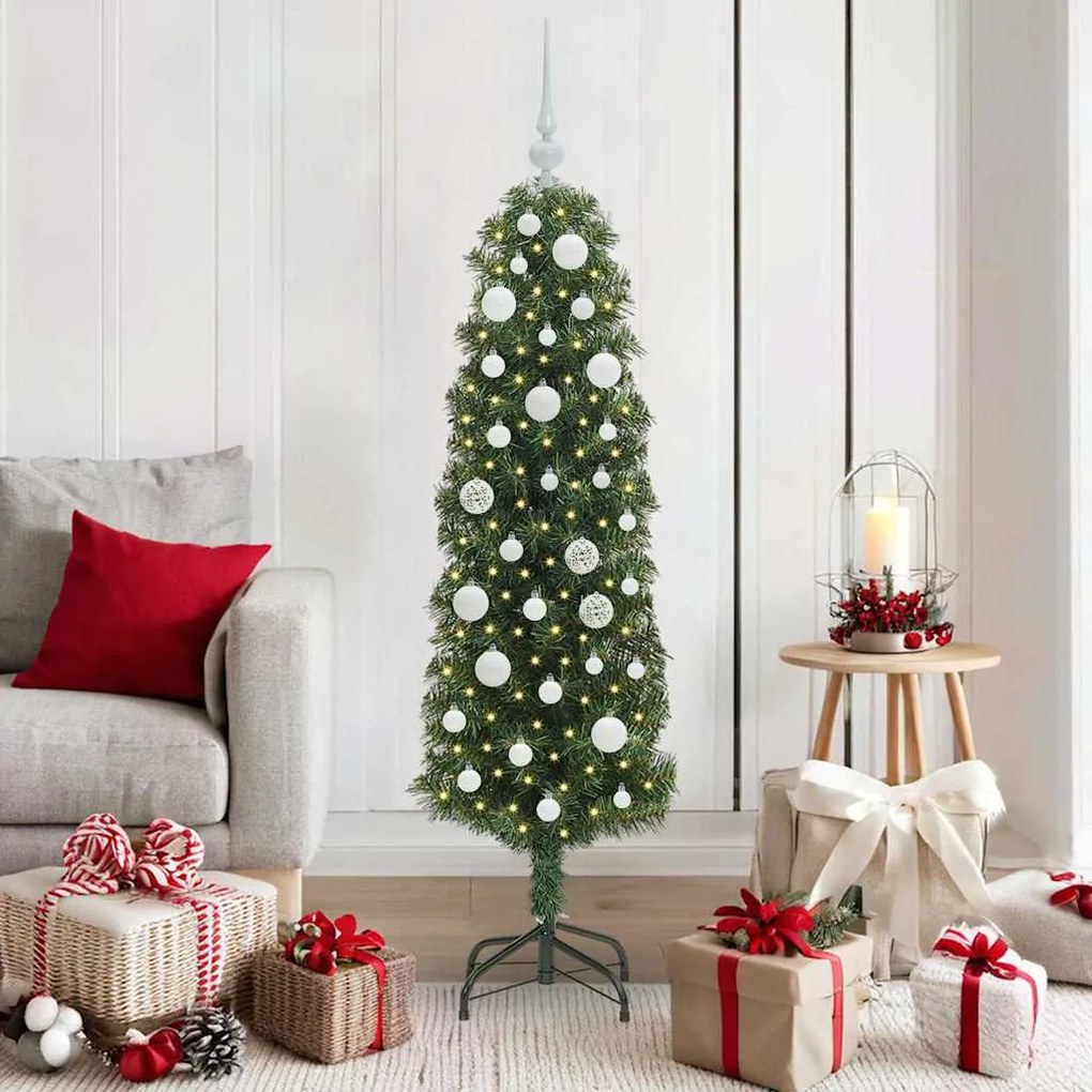 vidaXL Árvore de Natal Artificial Verde 150 cm PVC e Aço e Plástico