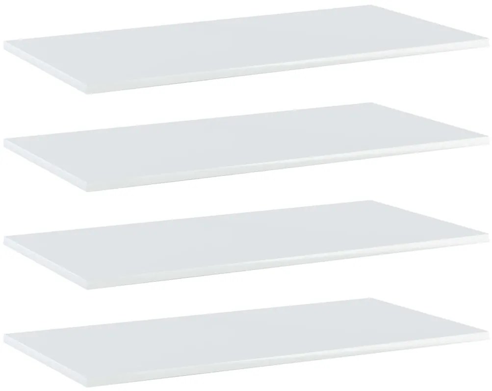 vidaXL Prateleiras para estante 4 pcs 80x40x1,5cm contraplacado branco