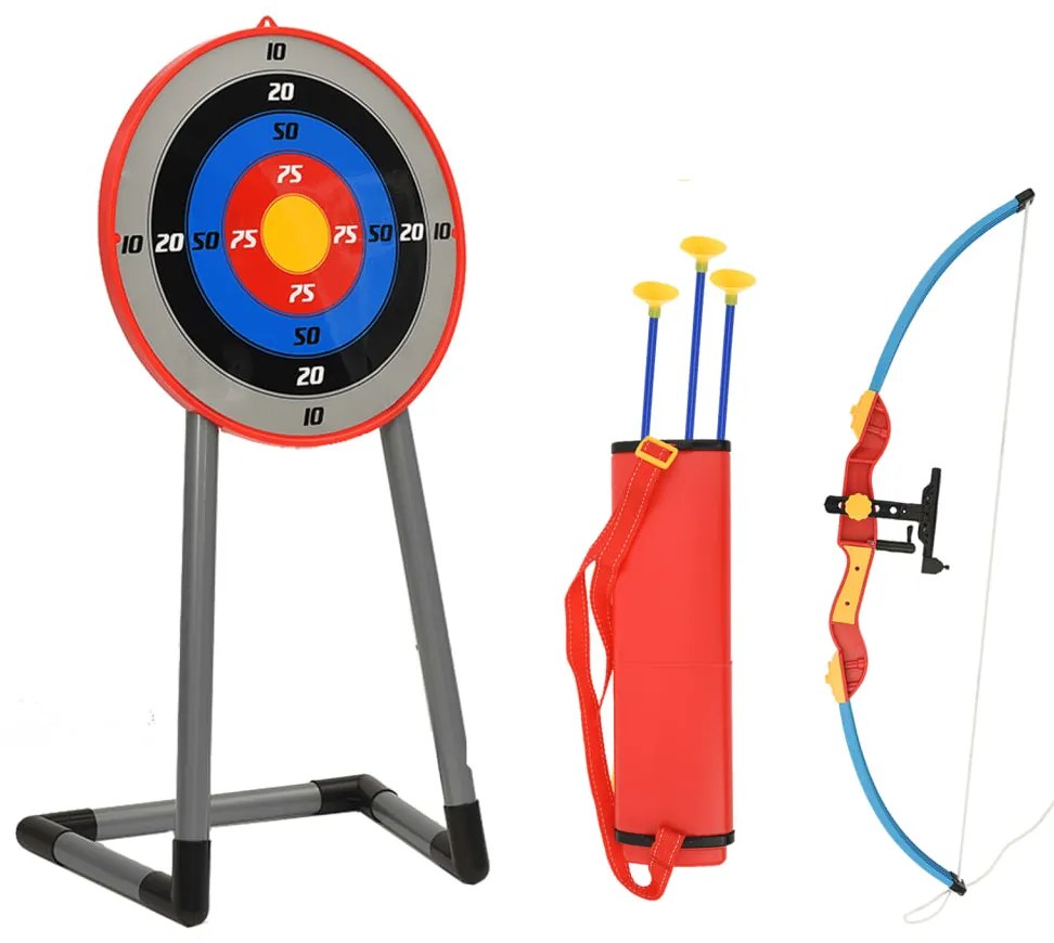 vidaXL Conjunto tiro com arco infantil c/ arco flechas e alvo