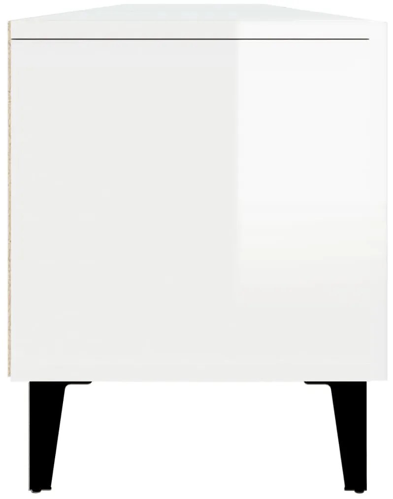 Móvel de TV 180x31,5x40cm derivados de madeira branco brilhante