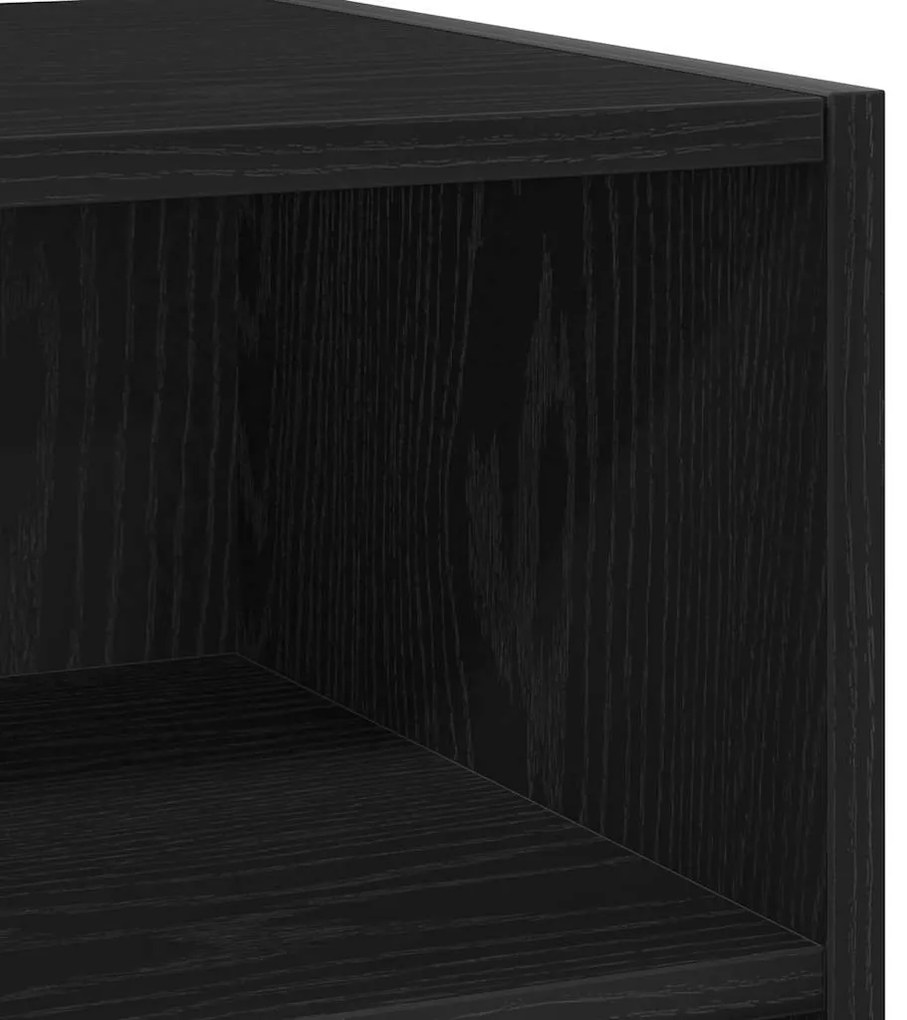 Sideboard vidaXL Carvalho Preto 103,5x35x70 cm de madeira de engenhari