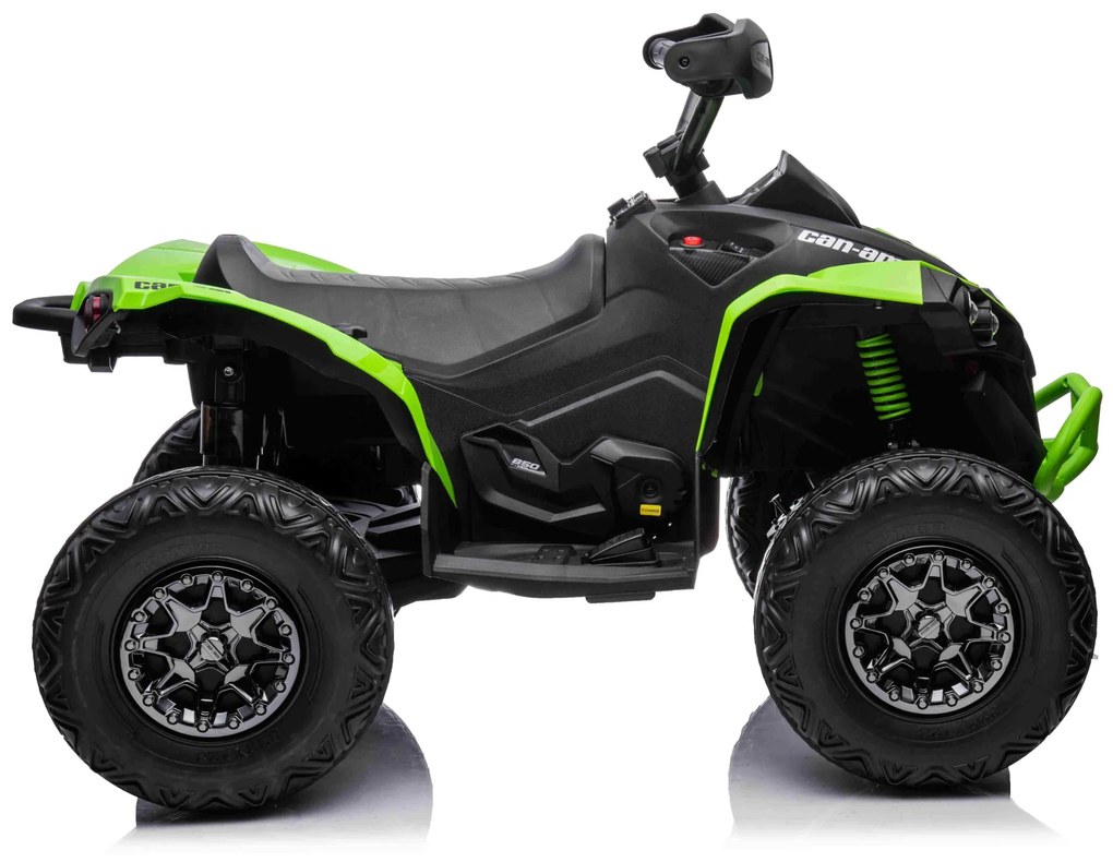 Moto 4 elétrica Crianças 24V 2x200W Maverick ATV, Rodas de EVA, Assento de couro Verde