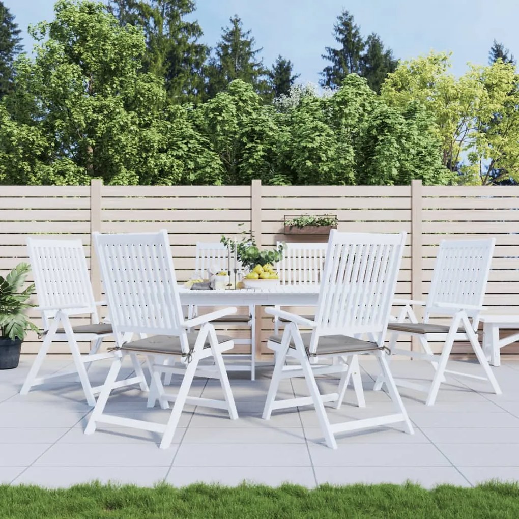 314041 vidaXL Almofadões p/ cadeiras de jardim 6 pcs tecido oxford cinza