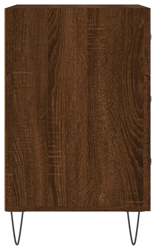Mesa cabeceira 40x40x66 cm derivados madeira carvalho castanho