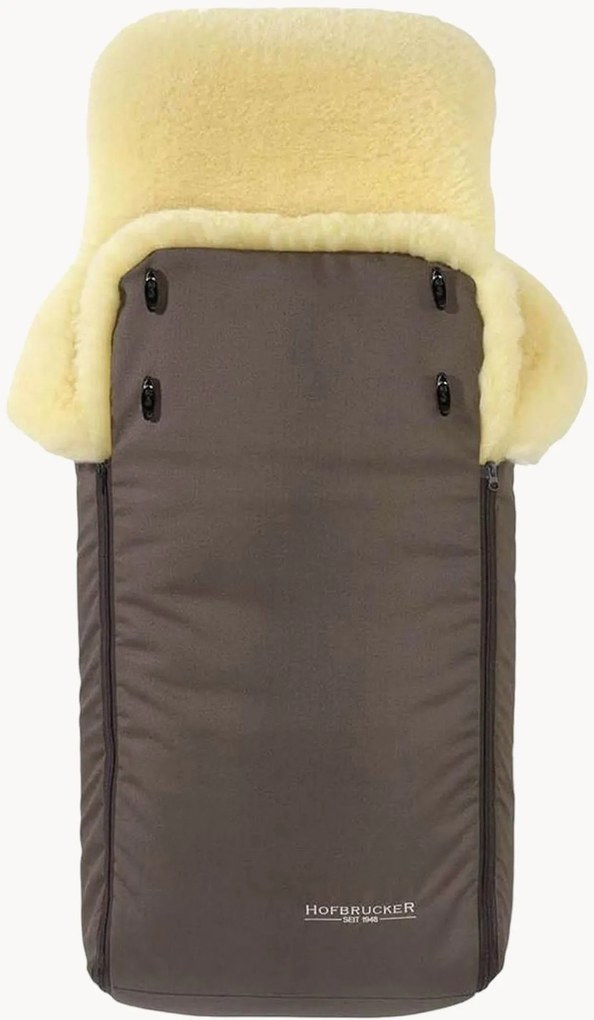 Saco-cama em pele de cordeiro para carrinho de bebé Luxus