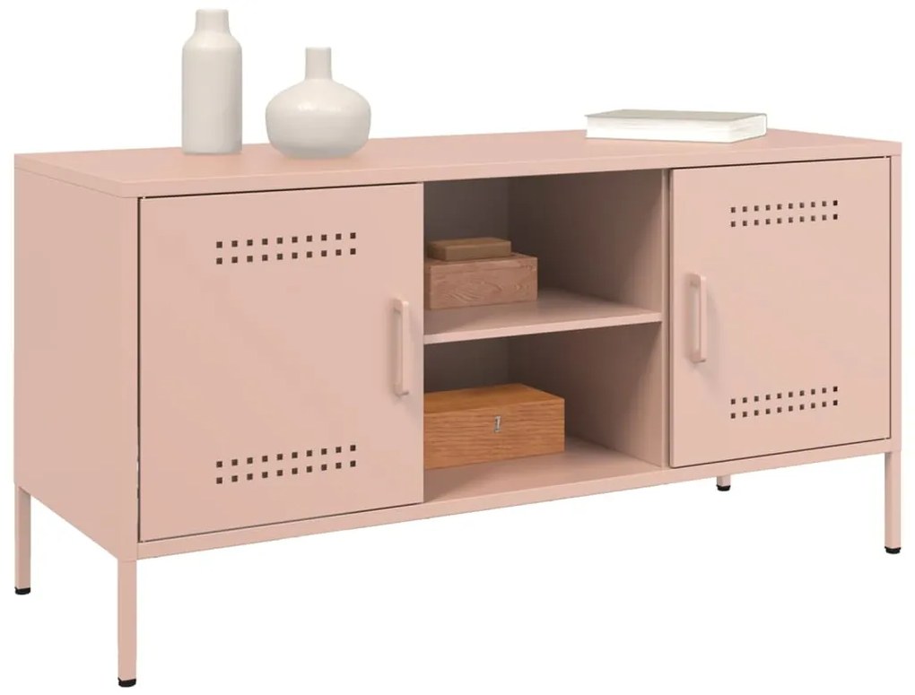 Móvel de TV 100,5x39x50,5 cm aço rosa