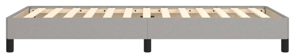 Estrutura de cama sem colchão 90x190 cm tecido cinzento-claro