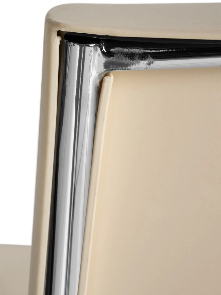 Banco de bar empilhável Genua 43 x 114 x 41 cm Creme
