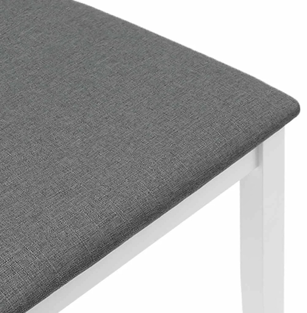 Cadeiras de jantar com almofadões 2 pcs madeira maciça branco