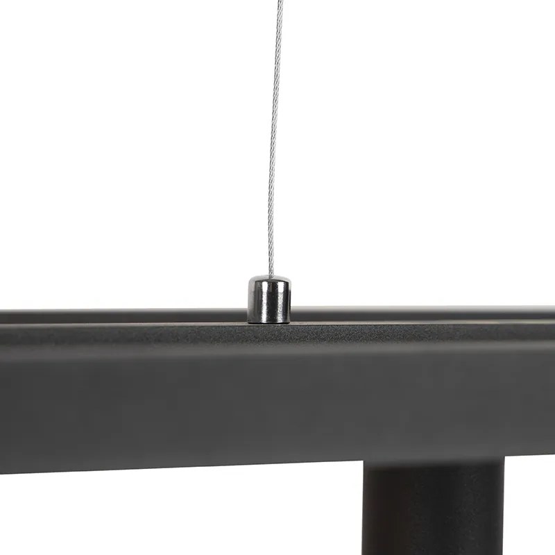 LED Candeeiro de suspensão inteligente preto 4 luzes incl. Wifi G95 - Big Cage Industrial