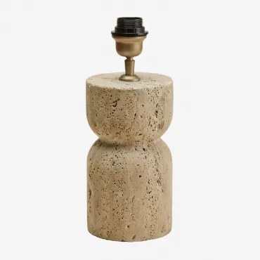 [*]base Para Lâmpada De Mesa Diniz ↑25 Cm & Travertine - Sklum