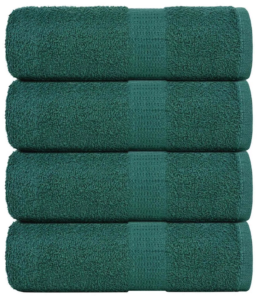 Toalhas de bidé 4 pcs 30x50 cm 360 gsm 100% algodão verde