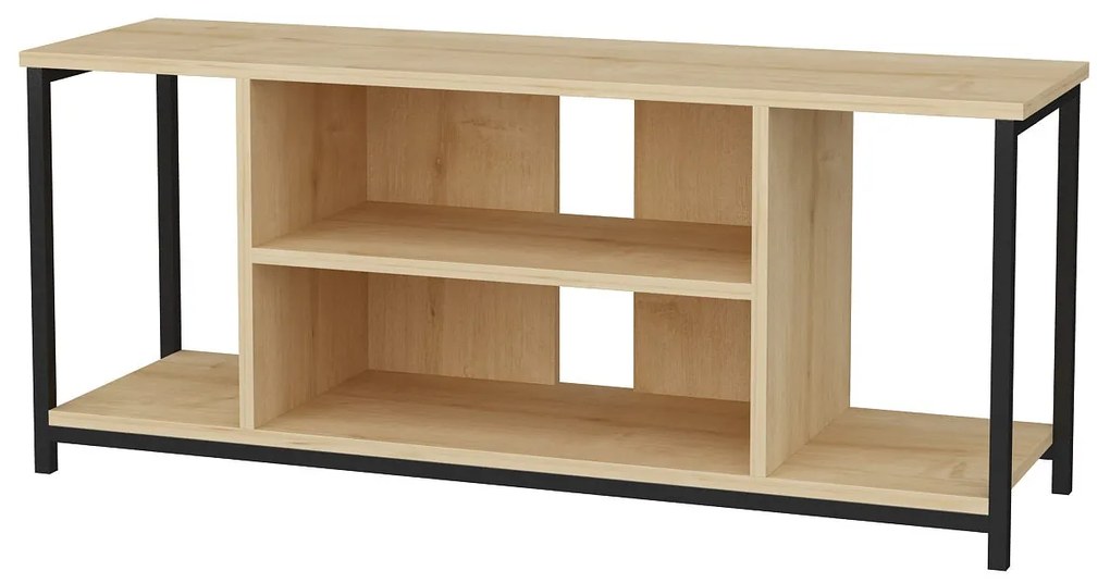 Móvel para TV Rinaldo – Preto Carvalho – 120x35x50,8 cm