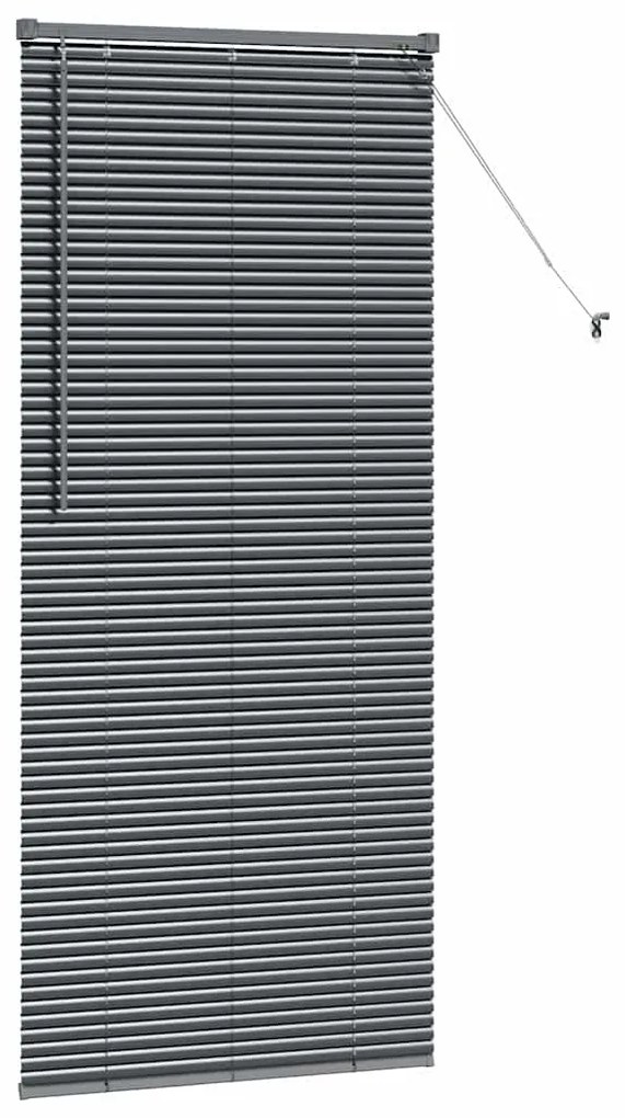Persiana de Janela Cinzento-escuro 80 x 175 cm Alumínio